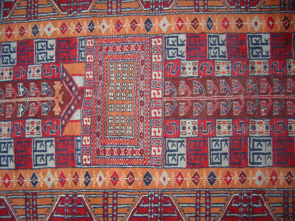 Torkemen Rug Northern Persia Pile of Wool Tribal Art - Designer Unique Finds 
 - 3