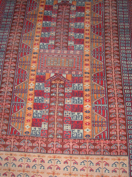 Torkemen Rug Northern Persia Pile of Wool Tribal Art - Designer Unique Finds 
 - 1