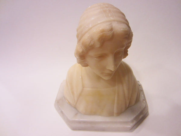 Pheasant Girl Hand Carved Marble Bust