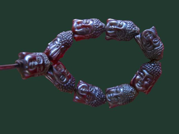 Oriental Buddhas Primitive Flexible Bead Bracelet - Designer Unique Finds 
 - 2