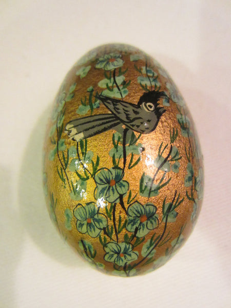 Hand Crafted Gilt Wood Floral Birds Egg Suite - Designer Unique Finds 
 - 4