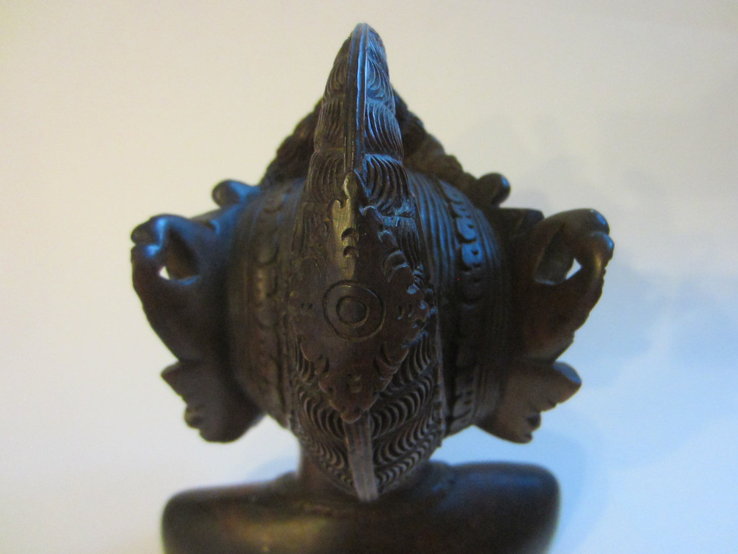 Folk Art Indonesia Wood Carving Bust Portrait Sculpture