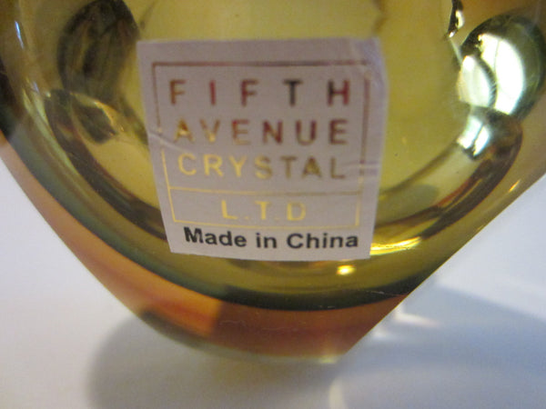 Fifth Avenue Crystal Amber Votive Candle Bowl - Designer Unique Finds 
 - 2
