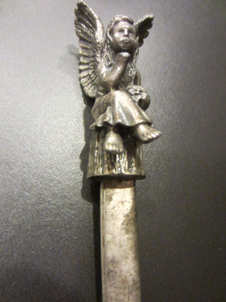 Rococo Style Angel W Wings White Metal Letter Opener - Designer Unique Finds 
 - 6
