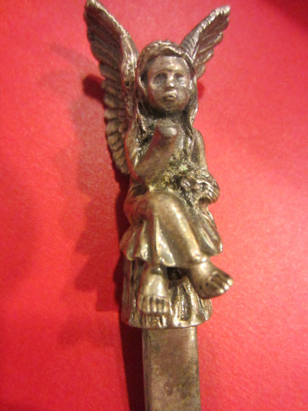 Rococo Style Angel W Wings White Metal Letter Opener - Designer Unique Finds 
 - 4