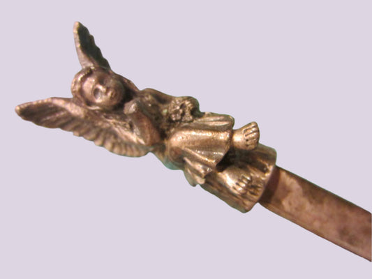 Rococo Style Angel W Wings White Metal Letter Opener - Designer Unique Finds 
 - 1