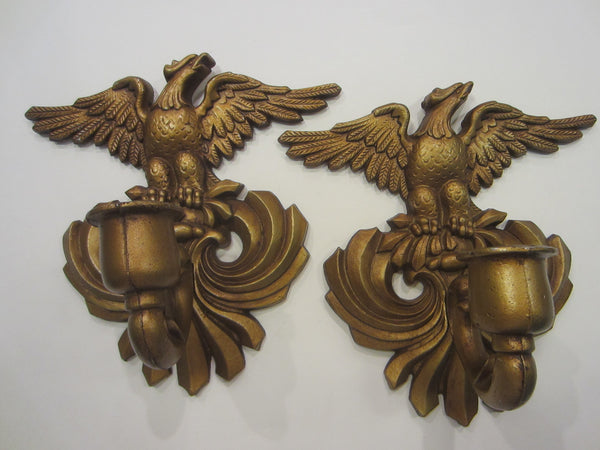Sexton American Eagle Bronze Post Modern Wall Candle Sconces