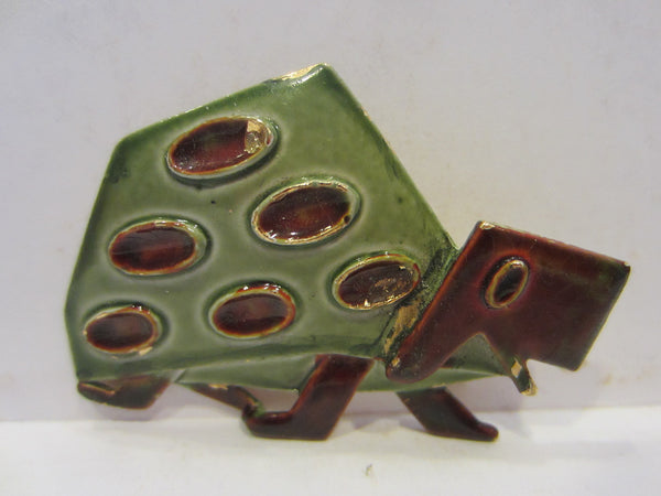 Abstract Turtle Brooch Signed ART - Designer Unique Finds 
 - 2
