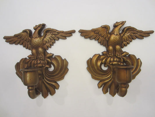 Sexton American Eagle Bronze Post Modern Wall Candle Sconces
