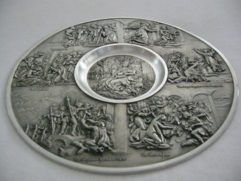 The Nativity The Trinity Zinn Charger West Germany Artina Edition Figurative - Designer Unique Finds 
 - 1