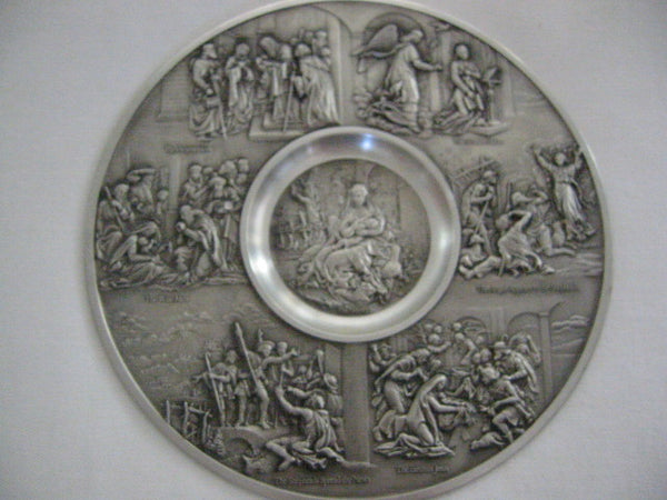 The Nativity The Trinity Zinn Charger West Germany Artina Edition Figurative - Designer Unique Finds 
 - 3