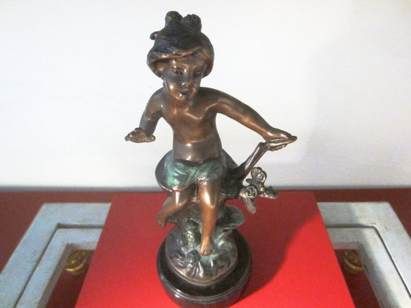 Moreau Style Bronze Sculpture On Marble Base Marked