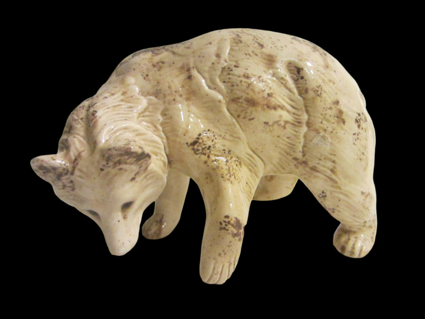 Grisly Bear Ceramic Art Signed by Lisa V in 1985 - Designer Unique Finds 