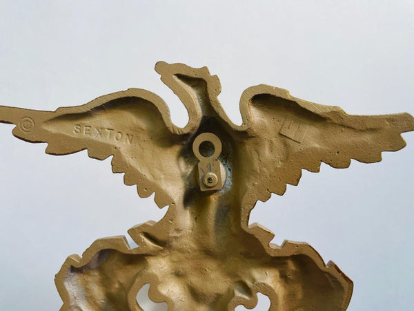 Sexton Gilt Bronze Eagle Crest Candle Holder Wall Sconce