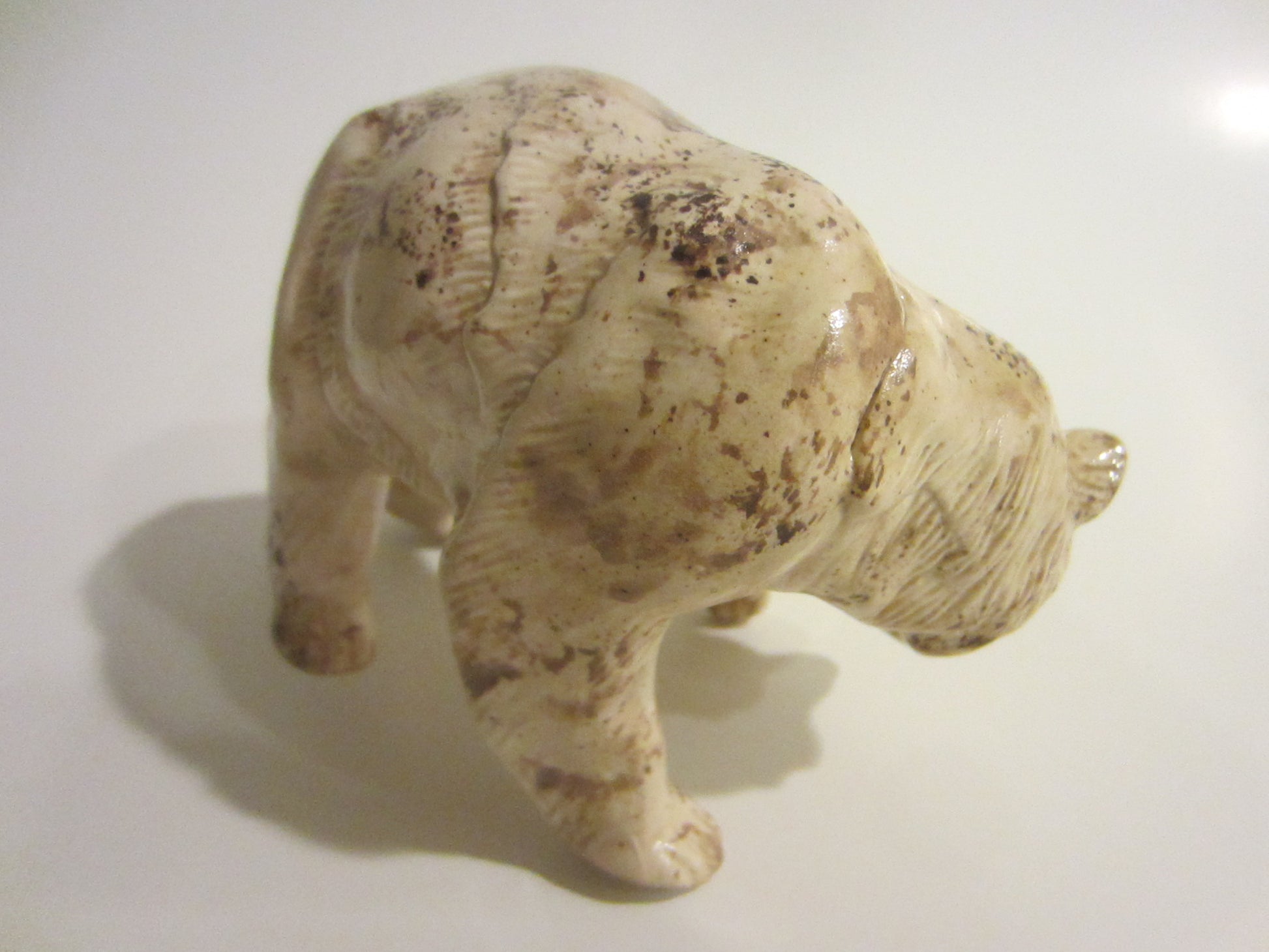 Grisly Bear Ceramic Art Signed by Lisa V in 1985 - Designer Unique Finds 