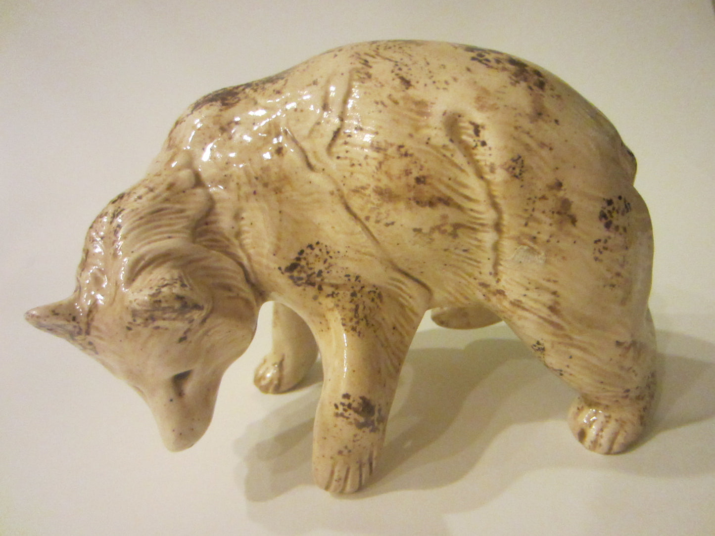 Grisly Bear Ceramic Art Signed by Lisa V in 1985 - Designer Unique Finds 