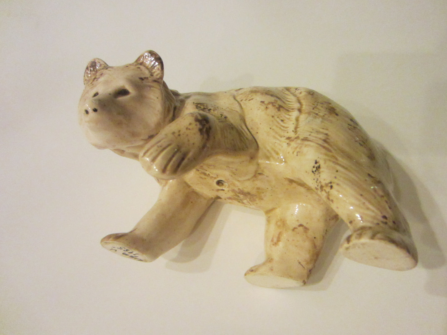 Grisly Bear Ceramic Art Signed by Lisa V in 1985 - Designer Unique Finds 
