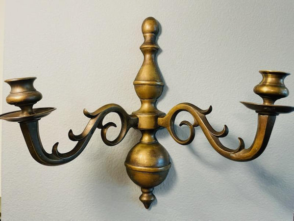 Brass Candle Sconce Made In Italy Wall Décor
