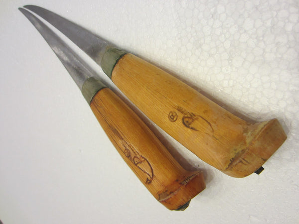 Rapala Finland J Marttiini Fishing Knives Wood Handles Leather Sheath - Designer Unique Finds 