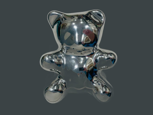 Hoselton Sculpture Metal Teddy Bear Made In Canada Signed