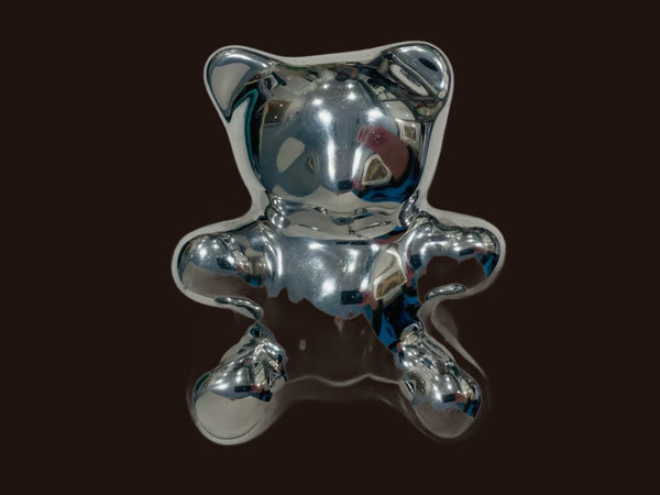 Hoselton Sculpture Metal Teddy Bear Made In Canada Signed