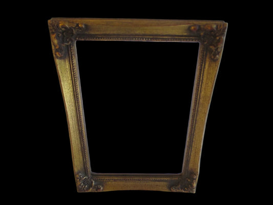 Burnes Beveled Table Top Gilt Decorated Floral Mirror  - Designer Unique Finds 