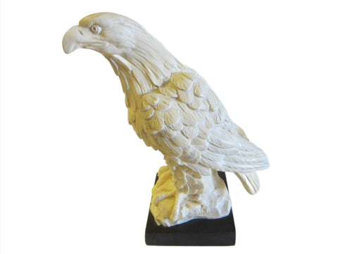A Santini White Eagle Signed Sculpture Made In Italy 