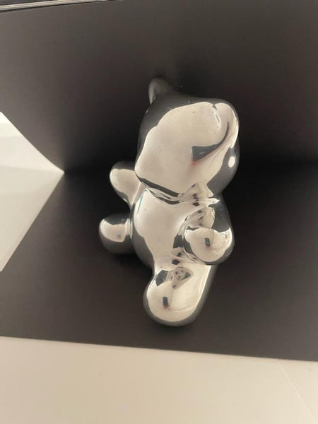 Hoselton Sculpture Metal Teddy Bear Made In Canada Signed