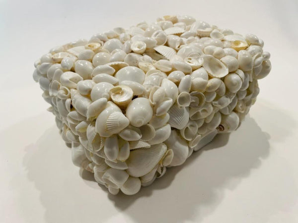 White Rectangle Seashells Box Made in Philippines