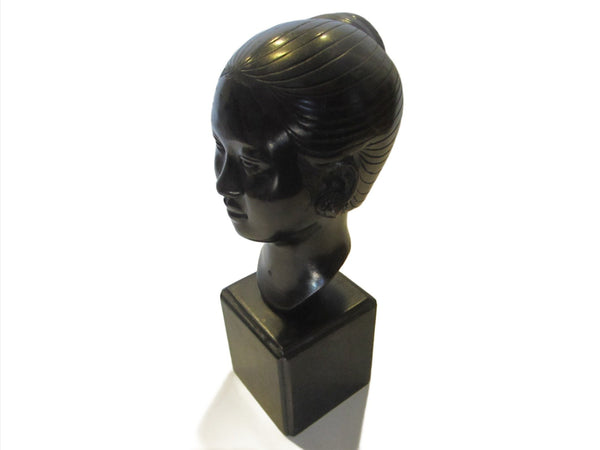 Thanh Le NGuyen Signed Bronze Head of A Young Vietnamese Woman