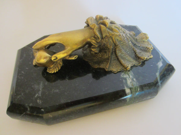 Bronze Rococo Ornamental Sleeve Hand On Marble