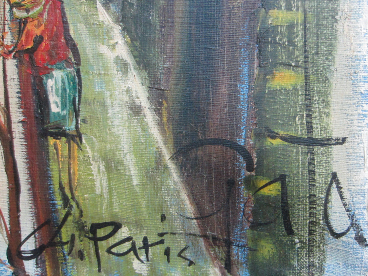 Paris 64 Gata Impressionist Cityscape Oil On Canvas Painting