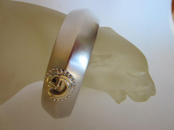 St John Silver Tone Signed Designer Bracelet - Designer Unique Finds 