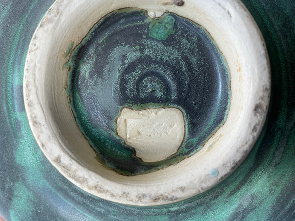 Mid Century Geometric Signed Ceramic Bowl
