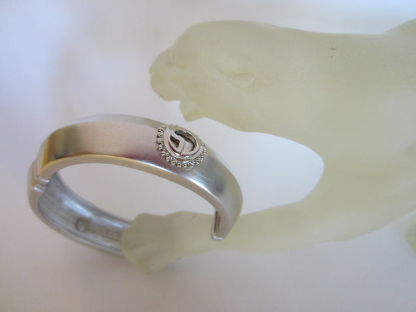 St John Silver Bangle Hinged Bracelet
