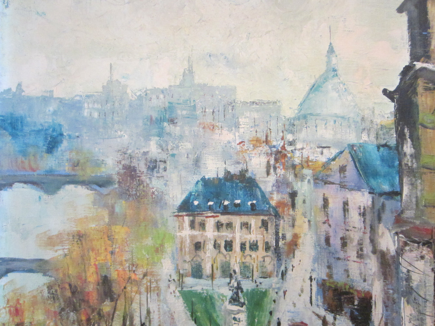 Paris 64 Gata Impressionist Cityscape Oil On Canvas Painting