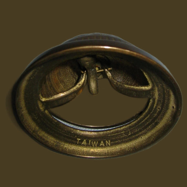 Brass Hotel Bell Decorated Relief Marked Taiwan - Designer Unique Finds 