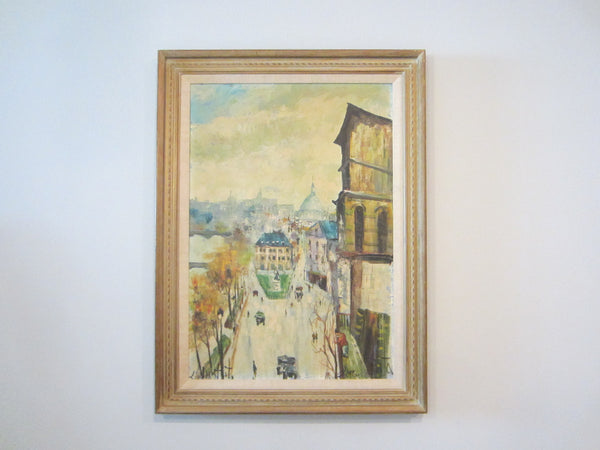 Paris 64 Gata Impressionist Cityscape Oil On Canvas Painting