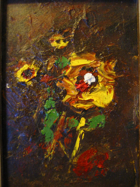 Roky Roka Still Life Flowers Oil Base Painting Artist Proof - Designer Unique Finds 
 - 3