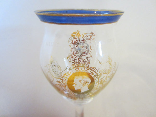 ER VIII King Edward Coronation Four English Stemware Cordial Goblets - Designer Unique Finds 