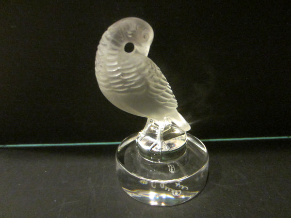 Lalique France Frost Signature Bird Statue - Designer Unique Finds 
