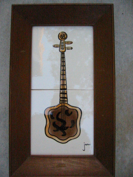 California Decorative Original By Jaru Hand Decorated Guitar Banjo Tile Arts - Designer Unique Finds 
 - 2