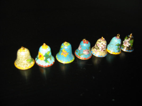 Chinese Cloisonne Seven Colored Miniature Bells - Designer Unique Finds 
 - 4