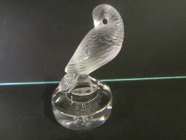 Lalique France Frost Signature Bird Statue