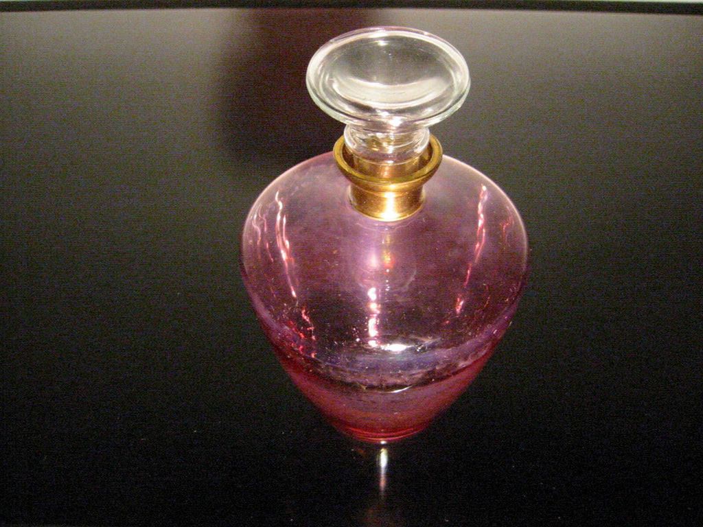 Lavender Glass Decanter Mid Century Apothecary - Designer Unique Finds 