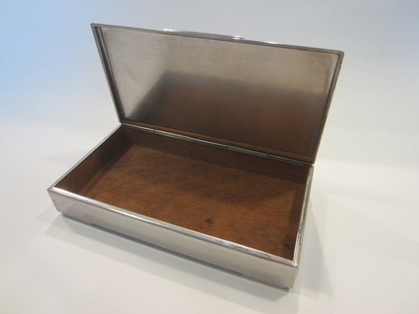 Denmark Silver Plated Humidor Tobacco Box Mid Century Modern