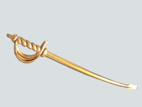 Cavalier Sword Italian Bookmark Golden Metal Letter Opener - Designer Unique Finds 