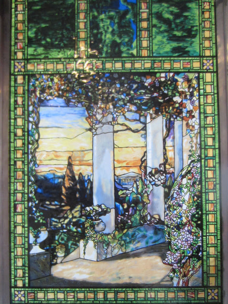 Stained Glass Garden Window With Panoramic View - Designer Unique Finds 