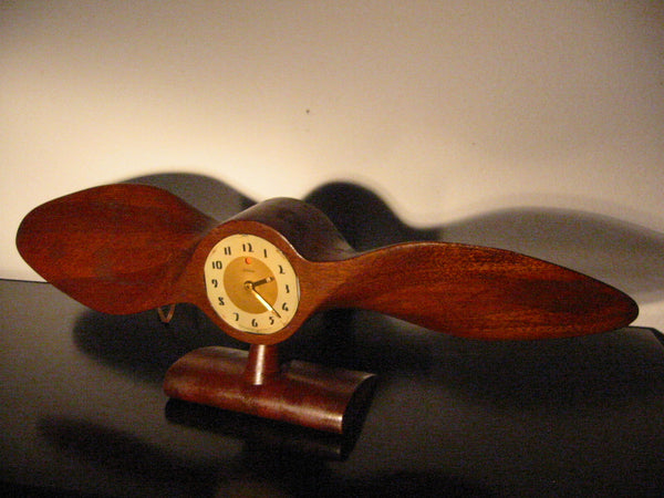 Telechron Propeller Electrified Mahogany Mantle Clock Circa 1930 - Designer Unique Finds 
 - 4