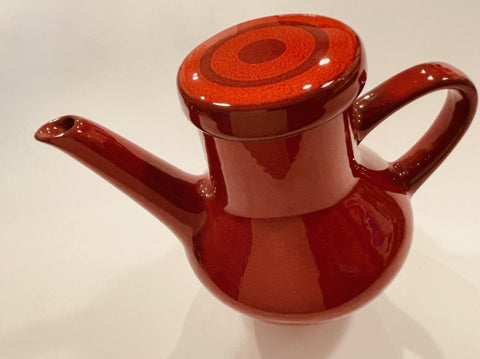 Ceracron Melitta Germany Red Ceramic Tea Coffee Service